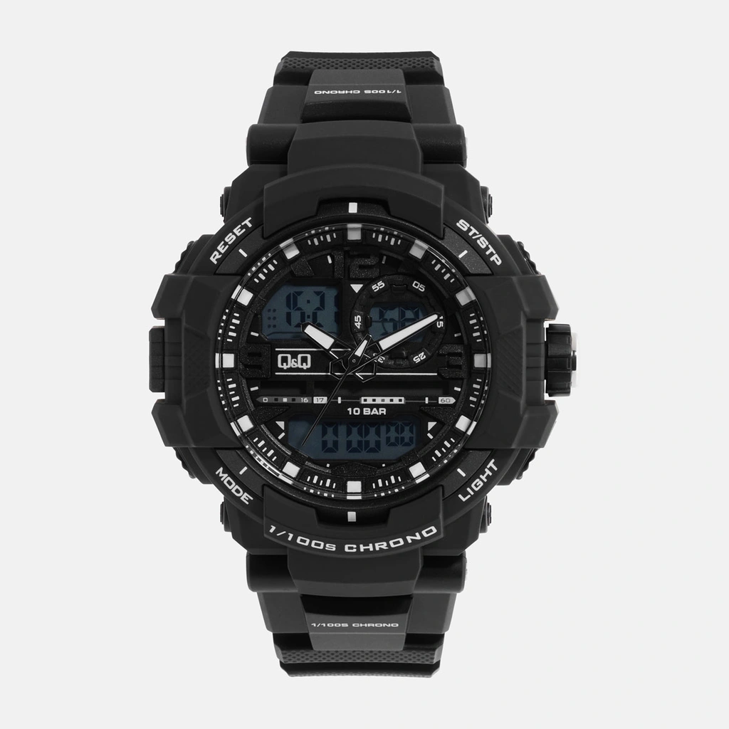Q&Q herrklocka - digital, svart 52 mm