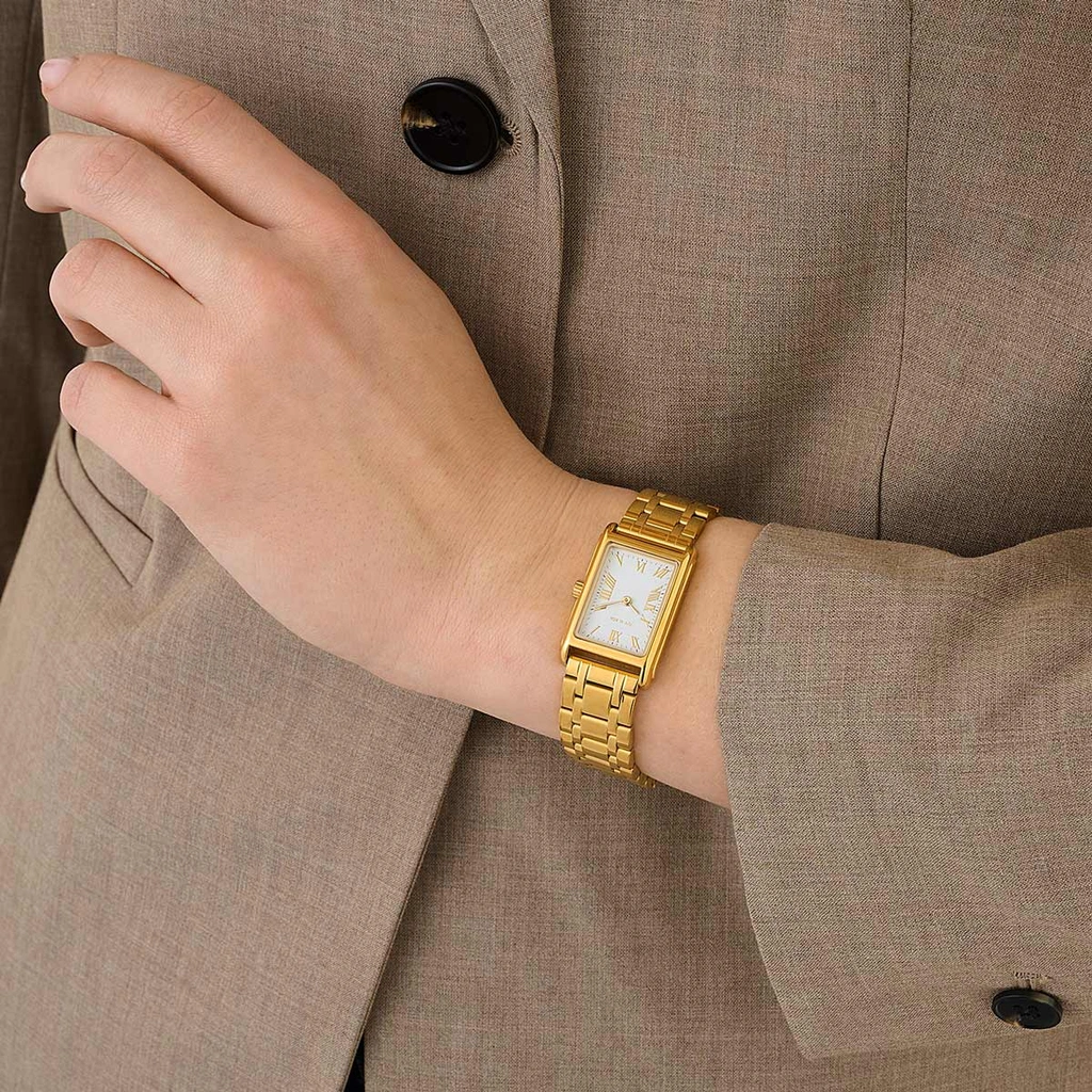 Ivy n Rox Vibe damklocka - guld, 21x32 mm