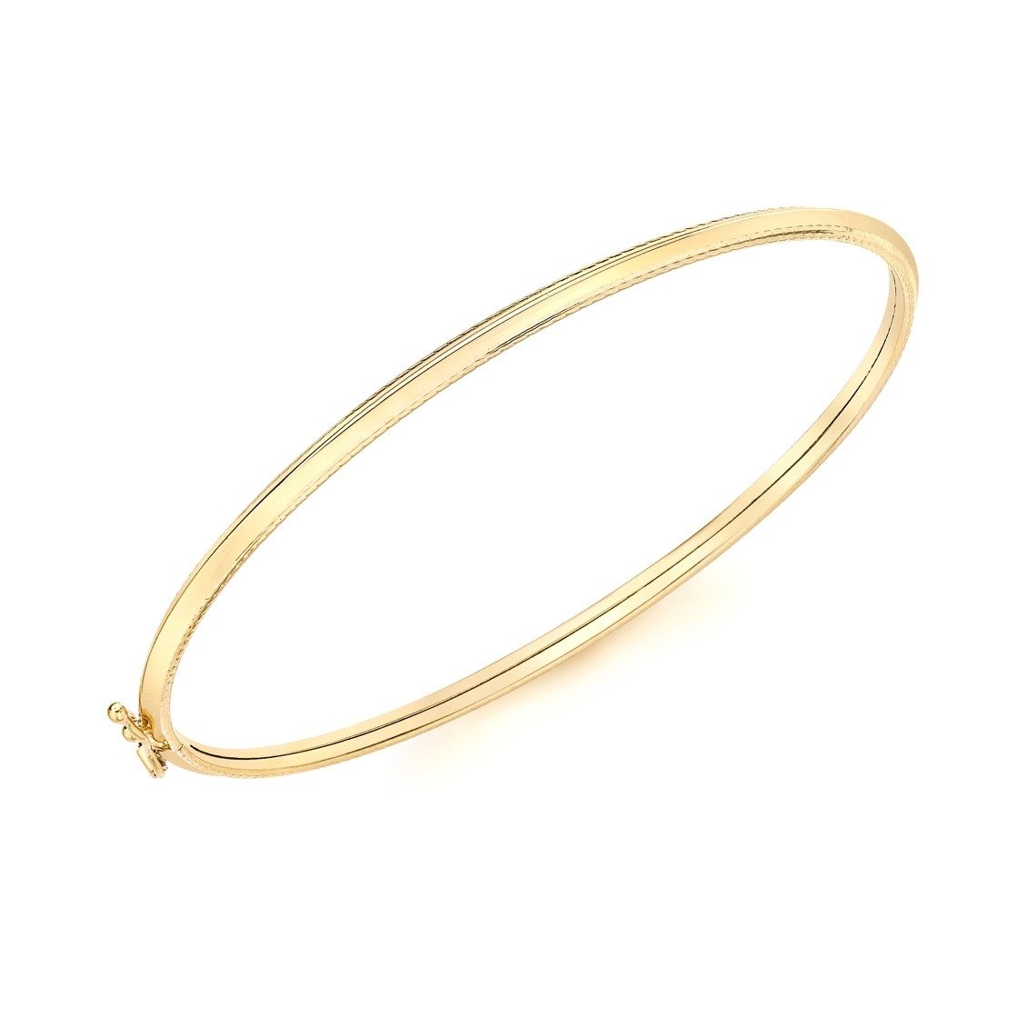Armband dam 9k guld - slät bangle, 52mm
