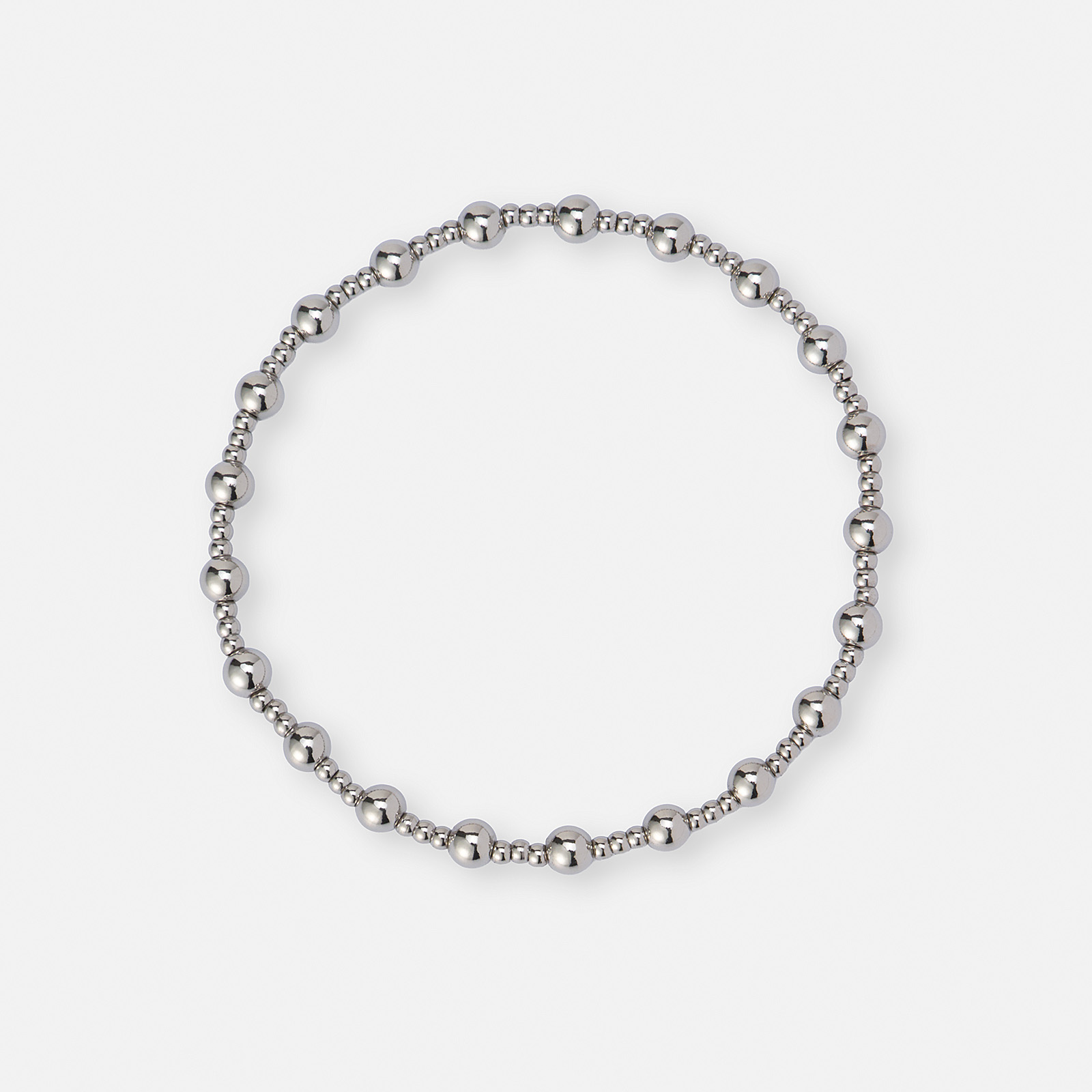 Armband i stål - elastiskt med kulor 2&4mm