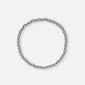 Armband i stål - elastiskt med 4mm kulor, 17cm