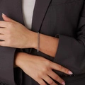 Armband i stål - elastiskt med 4mm kulor, 17cm
