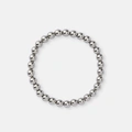 Armband i stål - elastiskt med 6mm kulor, 17cm