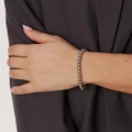 Armband i stål - elastiskt med 6mm kulor, 17cm