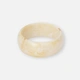 Stelt armband i vit resin - 3,5 cm brett, 63 mm i diameter