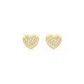 Örhängen för barn 9k guld - hjärtan 6x6 mm