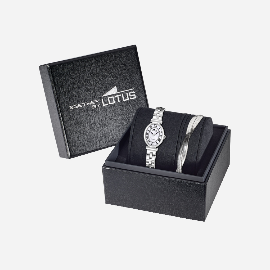 Lotus 2gether dam silver/stål, metallband - L19016/5