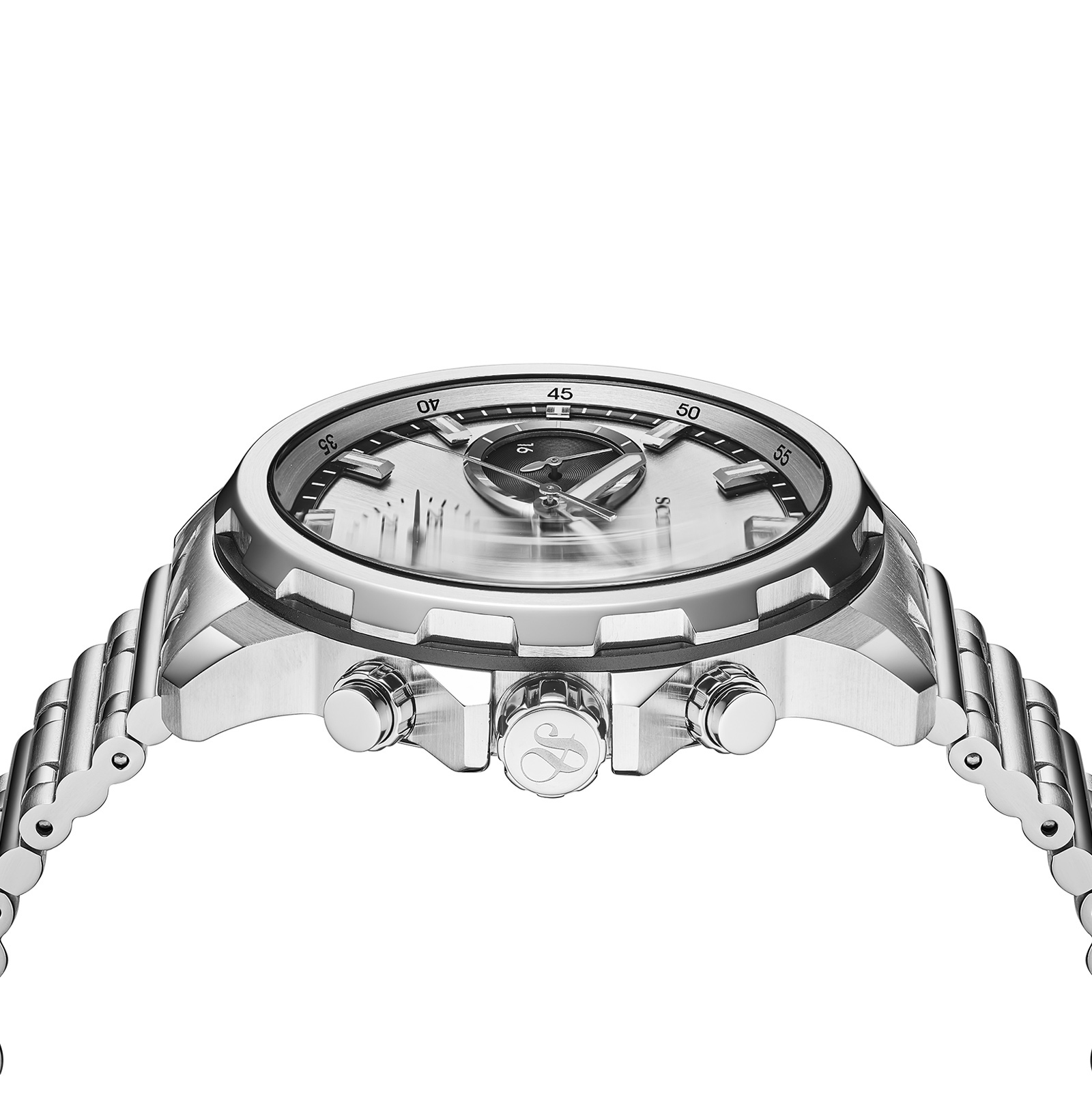 Scotch & Soda herr silver/stål, metallband - SSM.113A