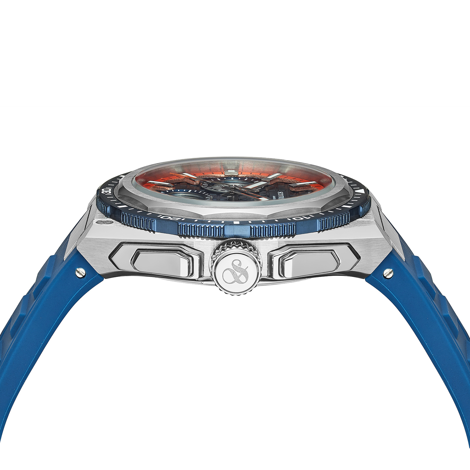 Scotch & Soda herr blå/stål, gummiband - SSM.100A