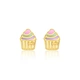 Örhängen för barn 9k guld - Cup Cake 5x7 mm