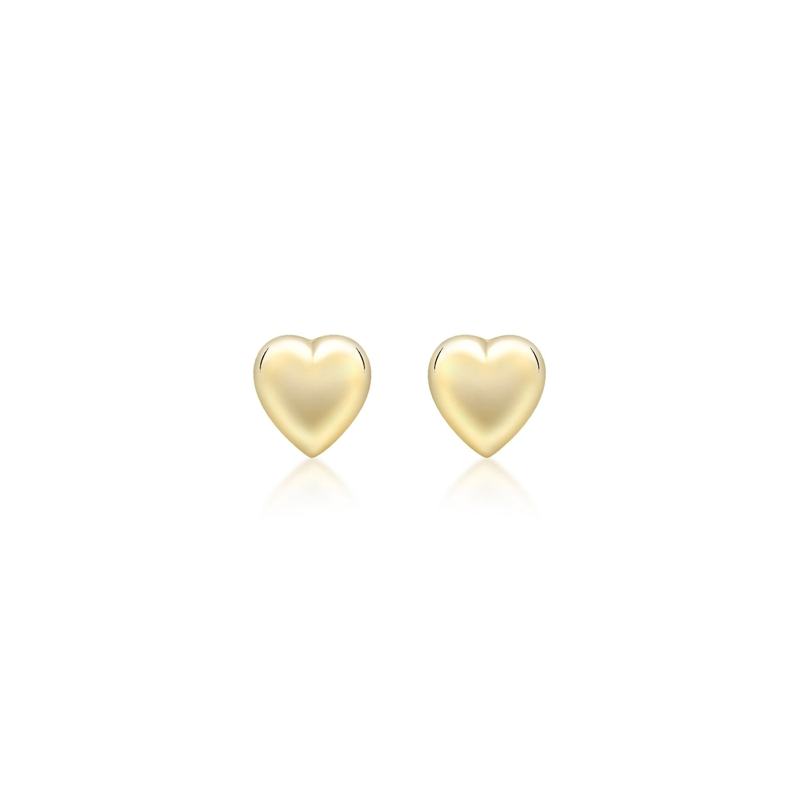 Örhängen för barn 9k guld - hjärtan 7 mm