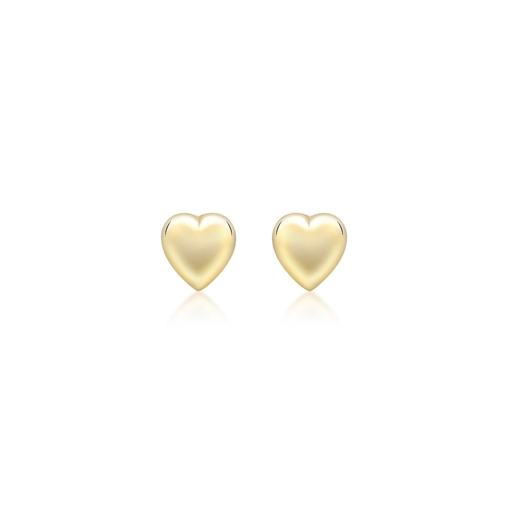 Örhängen för barn 9k guld - hjärtan 7 mm