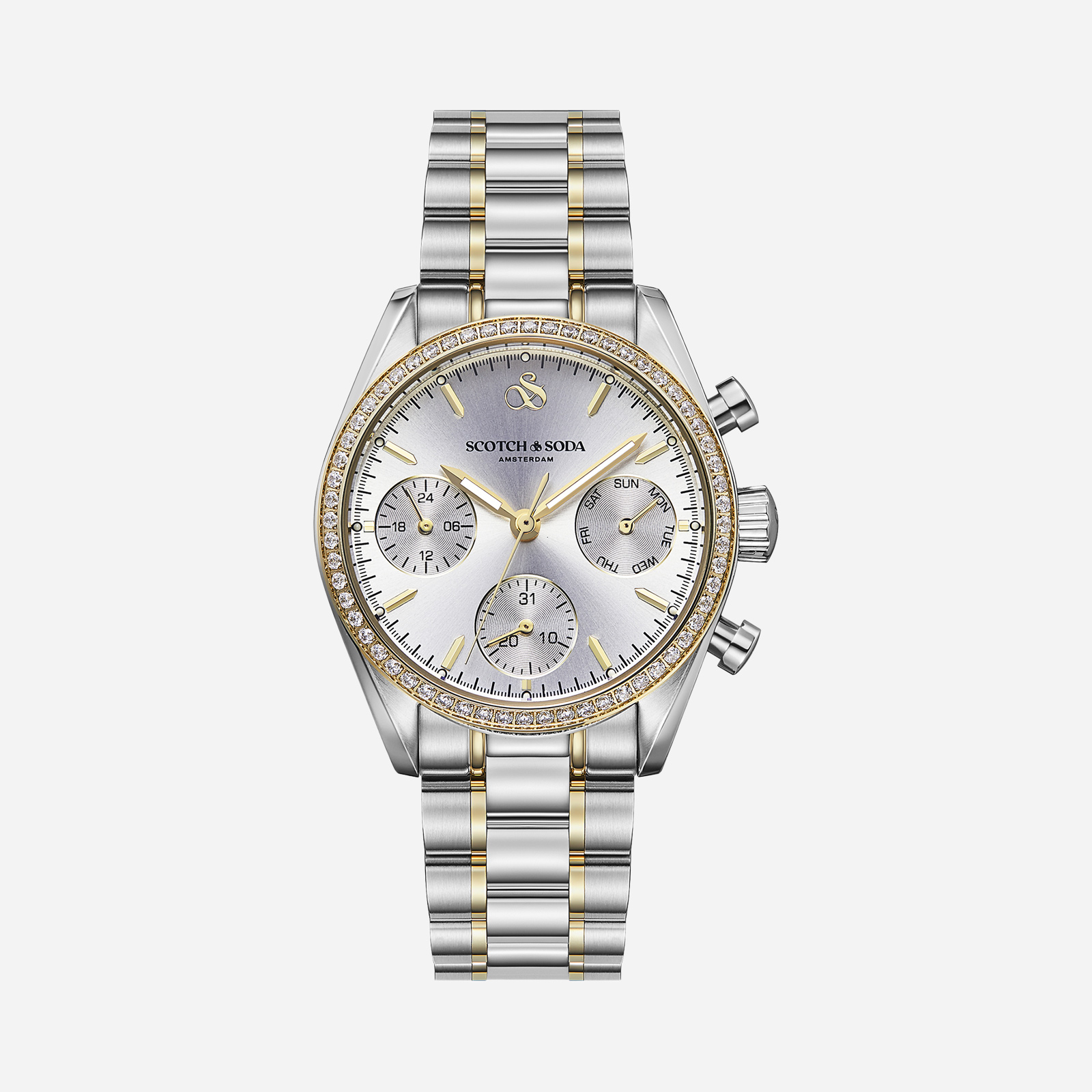 Scotch & Soda dam silver/bicolor, metallband - SSW.122D