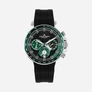 Jacques Lemans Liverpool herr svart/stål, silikonband - 1-2127C