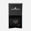 Jacques Lemans Liverpool herr svart, silikonband - 1-2127D