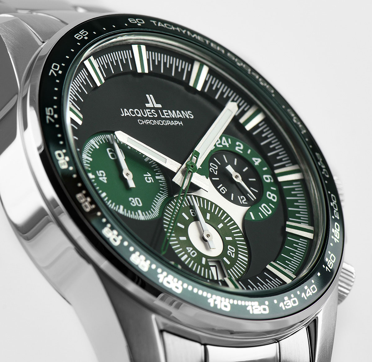 Jacques Lemans Liverpool herr svart/stål, metallband - 1-2127G