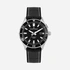 Jacques Lemans Hybromatic herr svart/stål, läderband - 1-2131A
