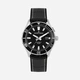 Jacques Lemans Hybromatic herr svart/stål, läderband - 1-2131A