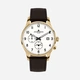 Jacques Lemans London herr vit/guld, läderband - 1-2125D