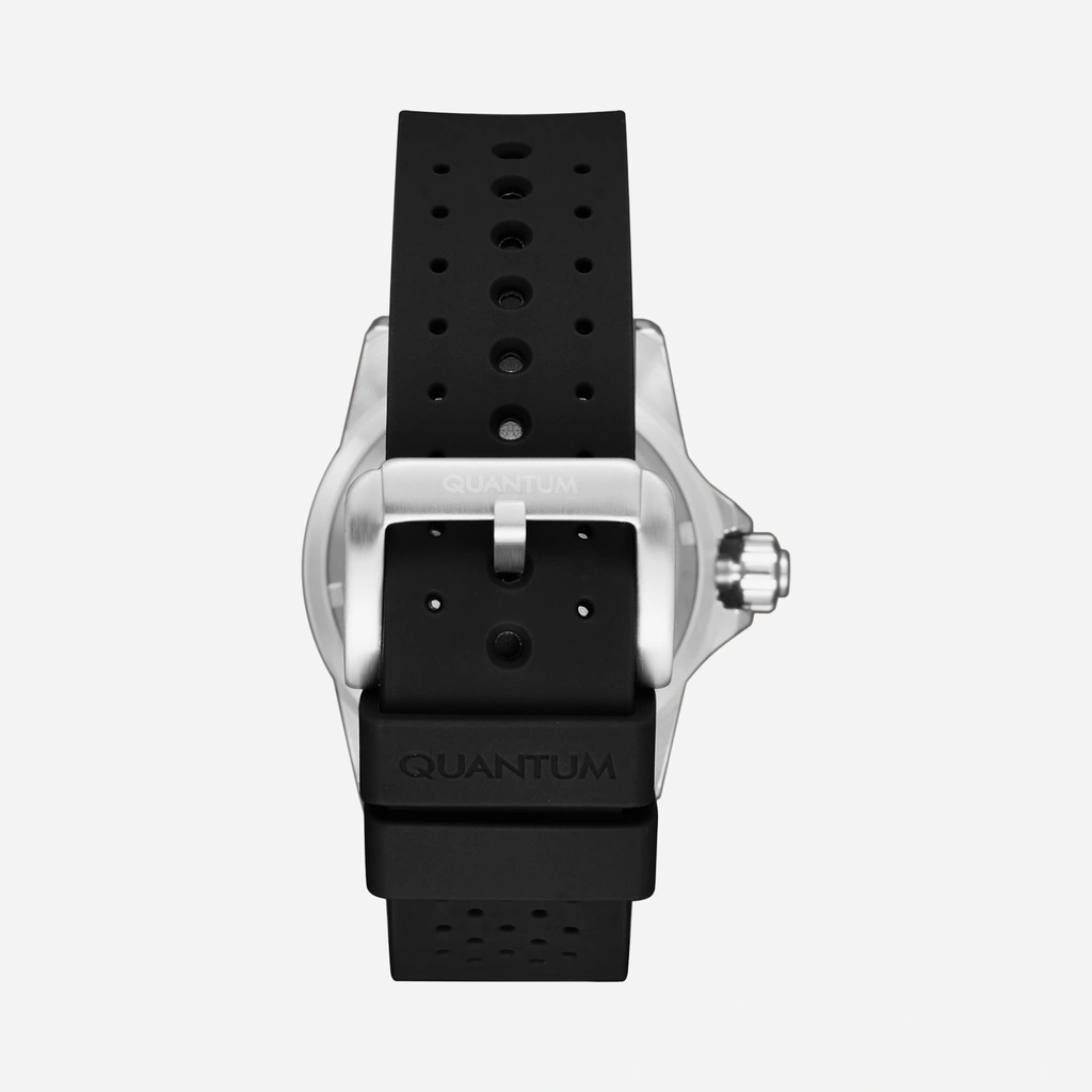 Quantum Automatic herr grön/stål, silikonband - BAR1115.371