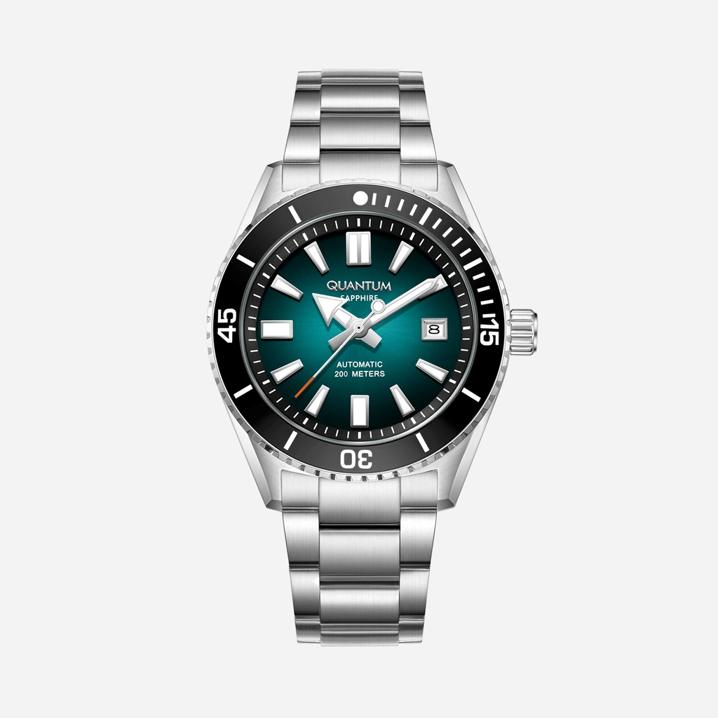 Quantum Automatic herr grön/stål, metallband - BAR1208.300