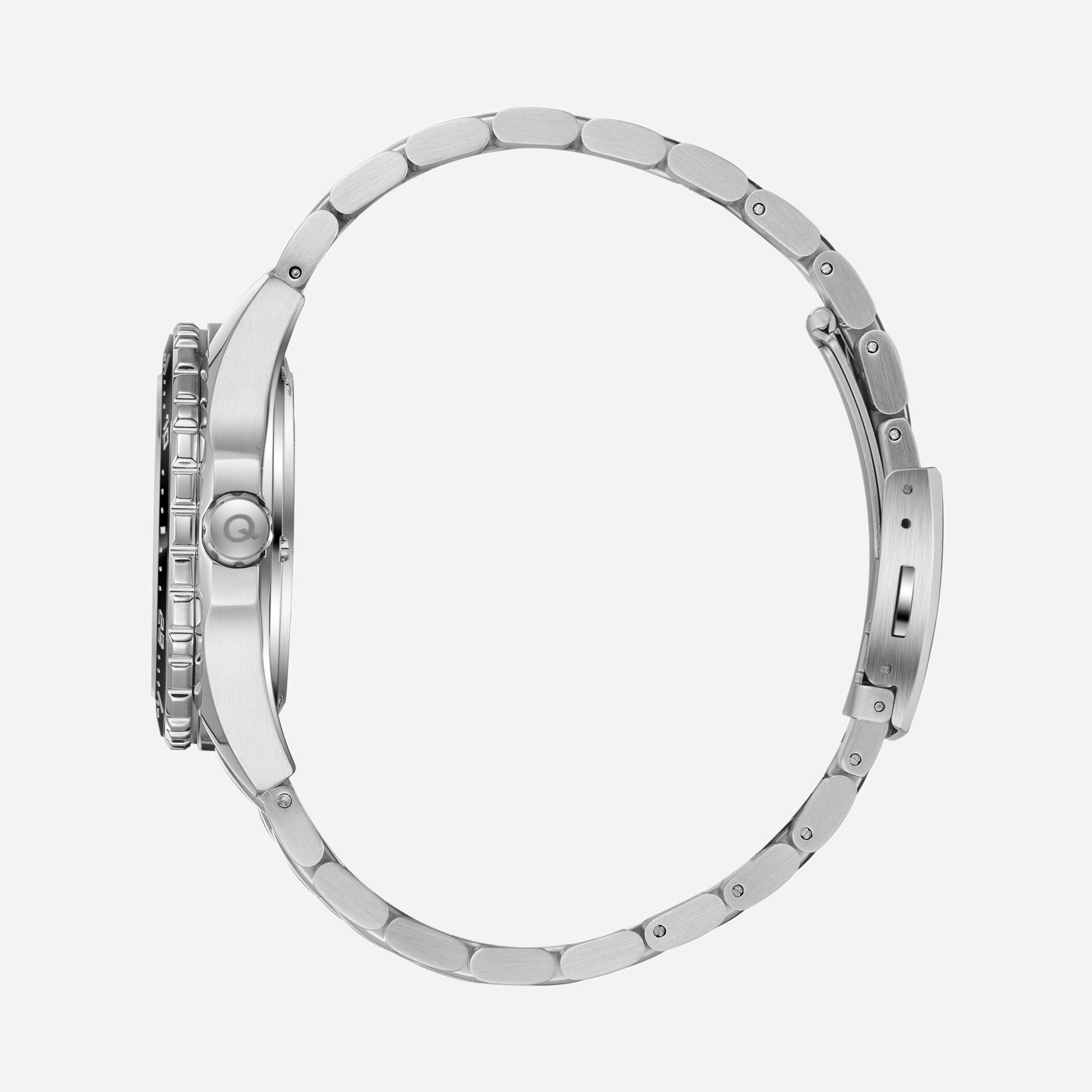 Quantum Automatic herr svart/stål, metallband - QMG1257.350
