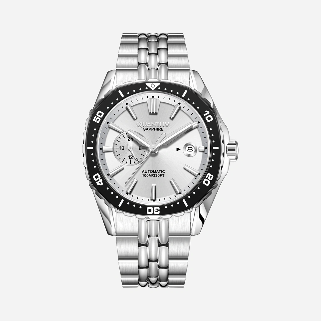 Quantum Automatic herr stål, metallband - QMG1257.330