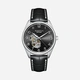Quantum Automatic herr svart/stål, läderband - QMG1241.351