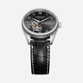 Quantum Automatic herr svart/stål, läderband - QMG1241.351