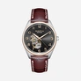 Quantum Automatic herr grå/stål, läderband - QMG1241.352