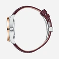 Quantum Automatic herr grå/stål, läderband - QMG1241.352