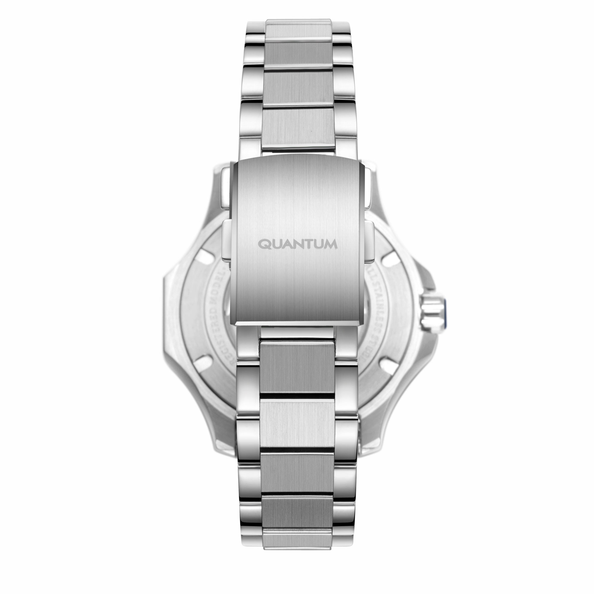 Quantum Automatic herr grön/stål, metallband - QMG1188.370