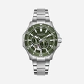 Quantum Automatic herr grön/stål, metallband - QMG1188.370
