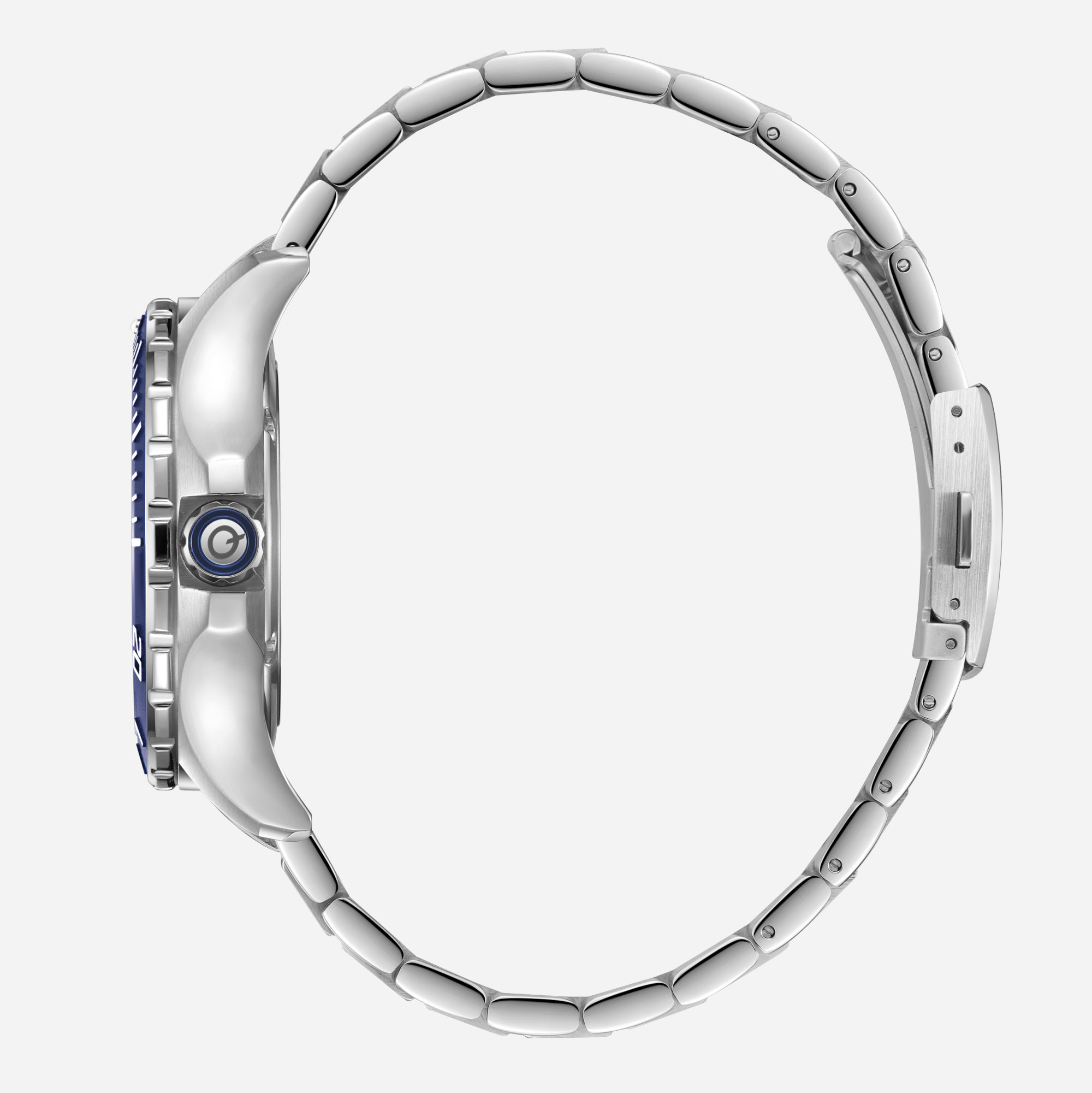 Quantum Automatic herr blå/stål, metallband - QMG1188.390