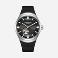 Quantum Automatic herr svart/stål, silikonband - QMG1203.351