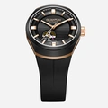 Quantum Automatic herr svart/stål, silikonband - QMG1203.851