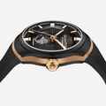 Quantum Automatic herr svart/stål, silikonband - QMG1203.851