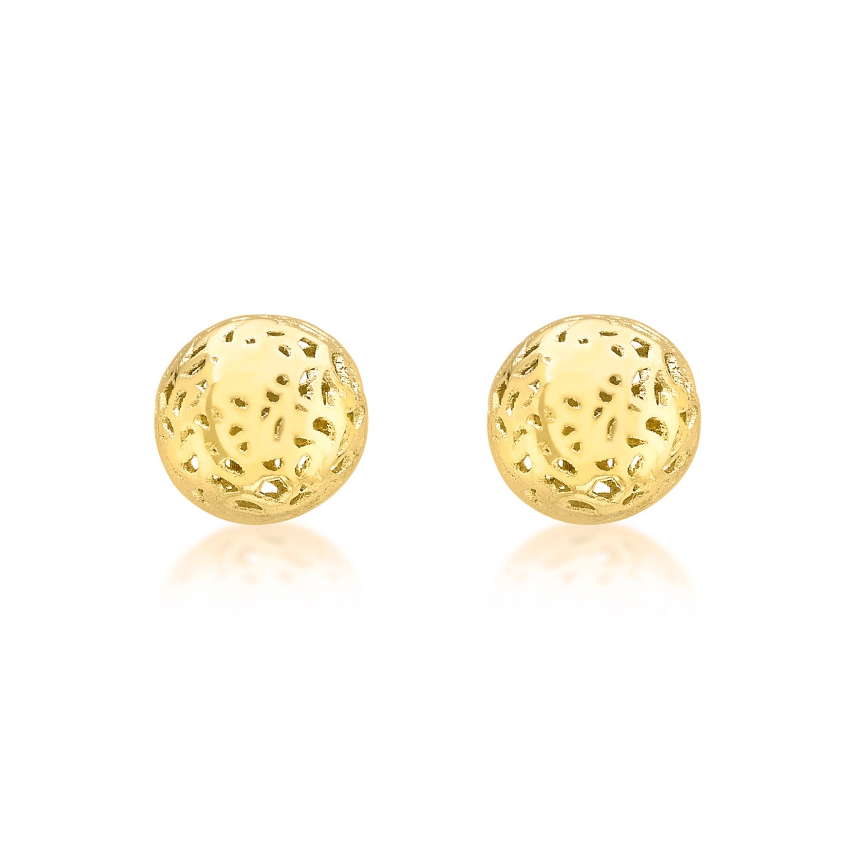 Örhängen 9k guld - Dome 7 mm