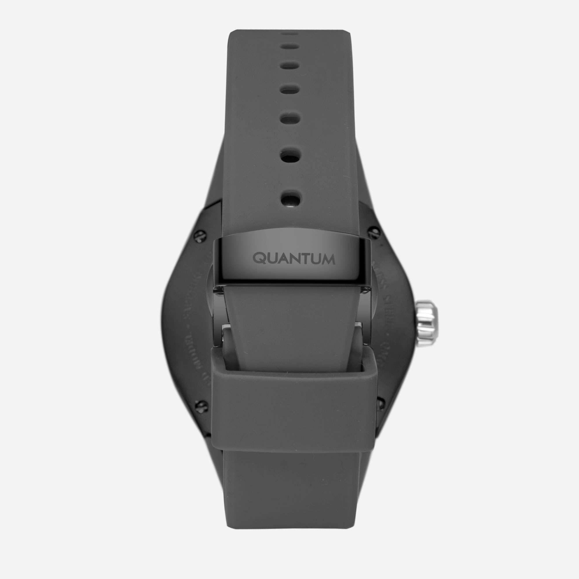 Quantum Automatic herr stål, silikonband - QMG1203.631