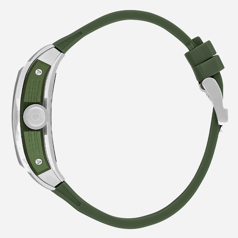 Quantum Automatic herr grön, silikonband - QMG1103.355