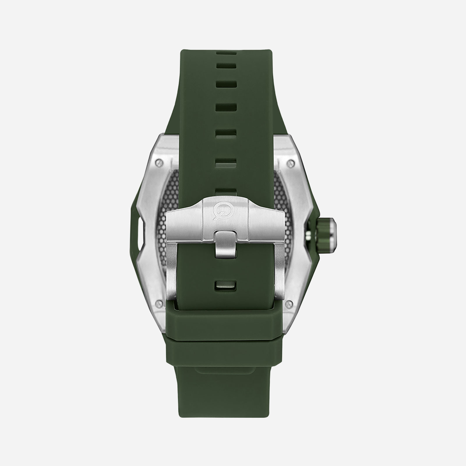 Quantum Automatic herr grön, silikonband - QMG1103.355