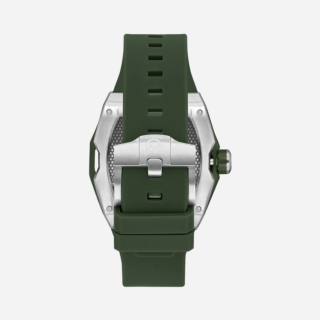 Quantum Automatic herr grön, silikonband - QMG1103.355