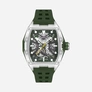 Quantum Automatic herr grön, silikonband - QMG1103.355
