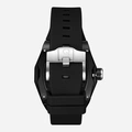 Quantum Automatic herr svart/stål, silikonband - QMG1103.651