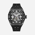 Quantum Automatic herr svart/stål, silikonband - QMG1103.651