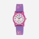 Q&Q Kids barnklocka vit/rosa, lila gummiband