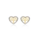 Örhängen 9k guld - hjärtan 9x7 mm