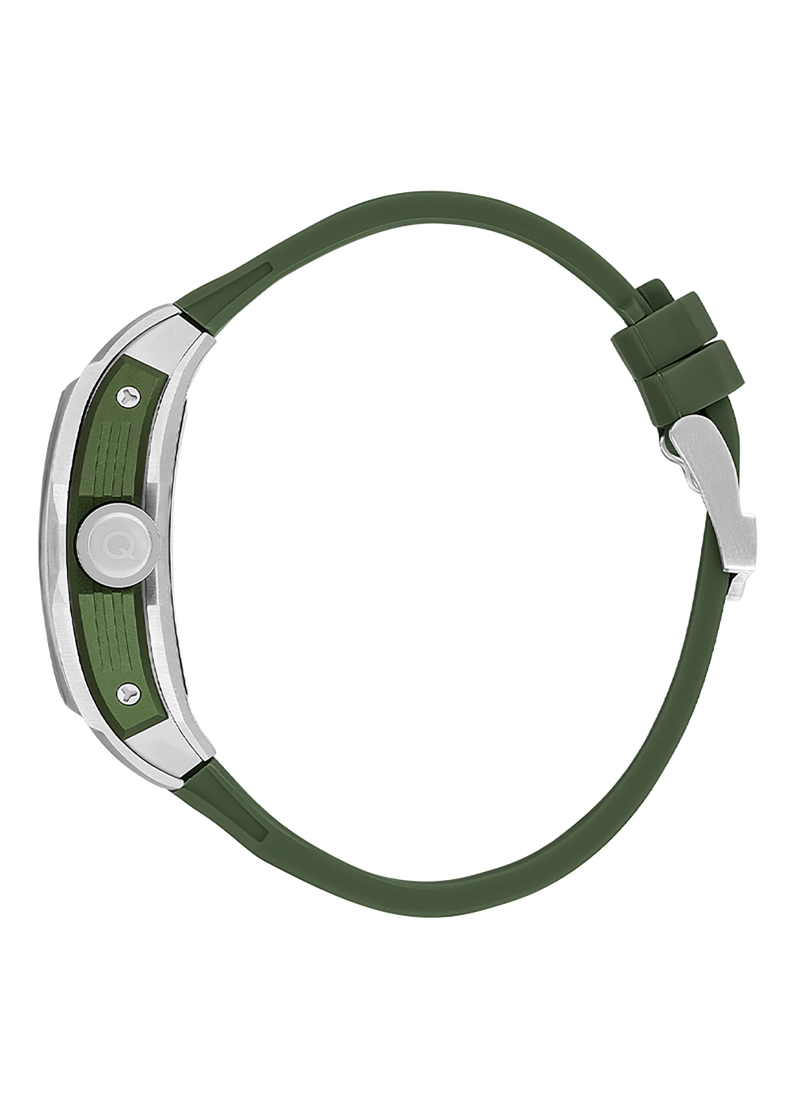 Quantum Automatic herr grön, silikonband - QMG1103.355