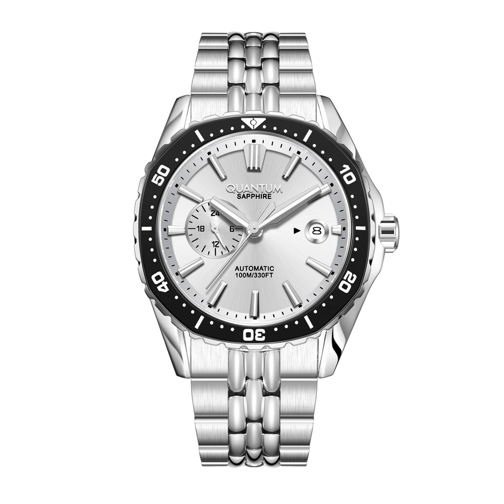 Quantum Automatic herr stål, metallband - QMG1257.330