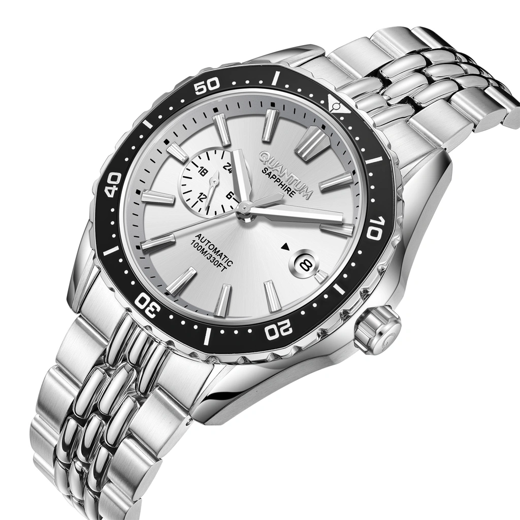 Quantum Automatic herr stål, metallband - QMG1257.330